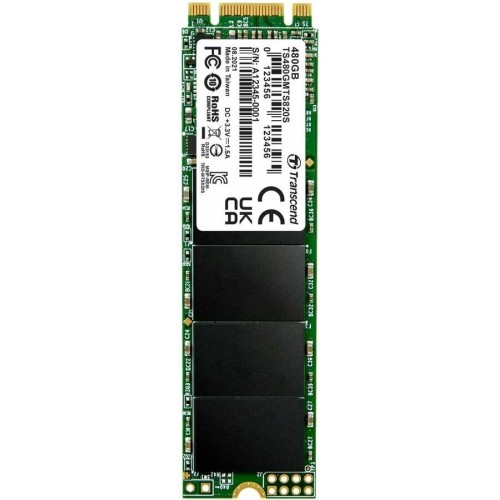 Твердотельный диск 480GB Transcend MTS820, 3D NAND, M.2, SATA III [R/W - 560/520 MB/s]